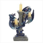 Blue Dragon 3 Candleholder