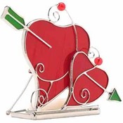 Stained Glass Heart Candle Holder
