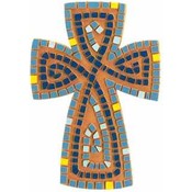 Blue Mosaic Cross