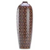 Mocha Scrollwork Vase