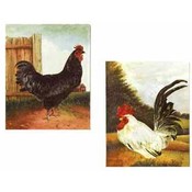 Canvas Rooster Print Set