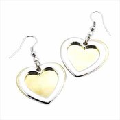 Two-Tone Heart Earrings  Set