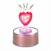 Love Doves Light-Up Spun Glass Figurine