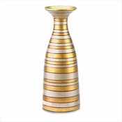 Metallic Stripe Vase