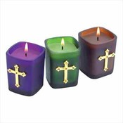 Jeweled Cross Votives - 3 Piece Set