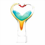 Love Birds Art-Glass Sculpture