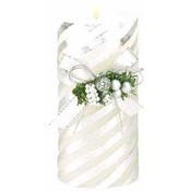Silver Stripes Candle