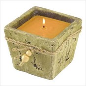 Stone-Finish Candle Pot