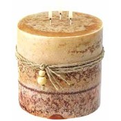 Rustic Wood Oversized Pillar Candle