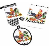 Rooster Kitchen Textile Set - 3 Piece Set