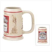 Collectible Budweiser Label Stein