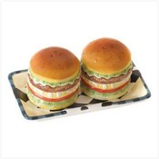 Hamburgers Salt And Pepper Shakers Set