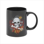 Flaming Skull Mug