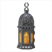 Yellow Glass Moroccan Lantern