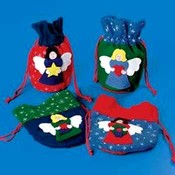 Felt Angel Drawstring Bags