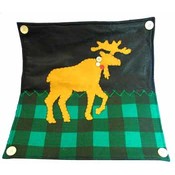 Plaid Felt Moose Pillow Sham