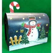 Snowman Painted Mailbox