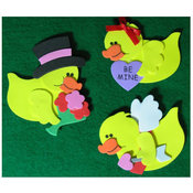 Valentine Rubber Ducky Magnet Craft Kit