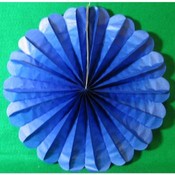 14'' Blue Tissue Fan Decoration