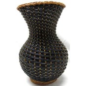 Black &amp; Blue Rattan Basket