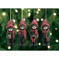 Resin Black Bear Tree Ornaments