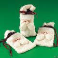 Plush Santa Drawstring Bags