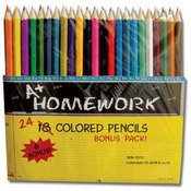 Colored Pencils - 24 ct. - Assorted colors-Bonus P