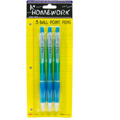 Retractable ball point pens - 3 pack