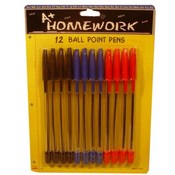 Stick pens - 12 pack - assorted 3 color inks