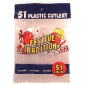 51 Count Clear Plastic Cutlery