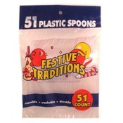 51pc Clear Plastic Spoons Ps
