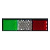 Italy Flag Reflector for Auto, Magnetic Backing