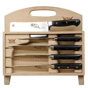 Iron Chef 7 Piece Knife set w/cutting board