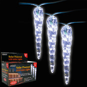 Solar Powered Four Inch Icicle XMAS Lights - Set o