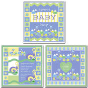 Sweet Baby Boy 3pc Canvas Set by Grace Riley-Ready