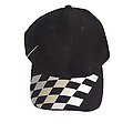 Caps Cotton Black/White Embroidered (Black cap)