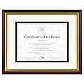 Document/Certificate Frame w/Mat Laminated Wood