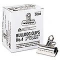 Bulldog Clips Steel 1" Capacity 3"w Nickel