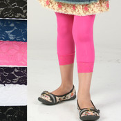 Angelina Girl's Capri Tights with Lace