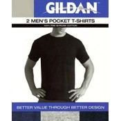 Men's 100% Pre-shrunk Cotton Pocket T-shirts-Black