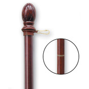5' 2-Piece Mahogany Wood Flag Pole
