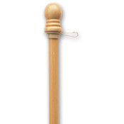 5' 1-Piece Blonde Wood Flag Pole