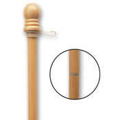5' 2-Piece Blonde Wood Flag Pole
