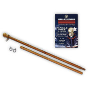 6' 2-Piece Oak Colored Aluminum Spinning Flag Pole