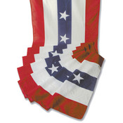Patriotic Polycotton Striped Bunting With Stars