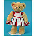 12" Cheerleader Bear, Wearing a Red -White Dress