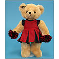 12" Cheerleader Bear, Red w/Black Dress