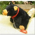 11" Black Bear w/Chain Leash