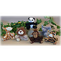 5" Jungle Keychain Animals w/Sound