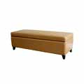 Thornton Light Brown Leather Storage Bench